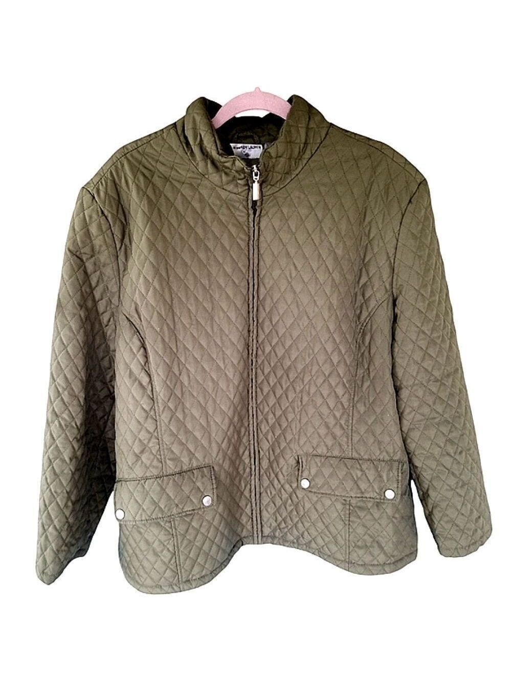 Jennifer Lauren Plus Vintage Jacket Green Quilted Size 2X